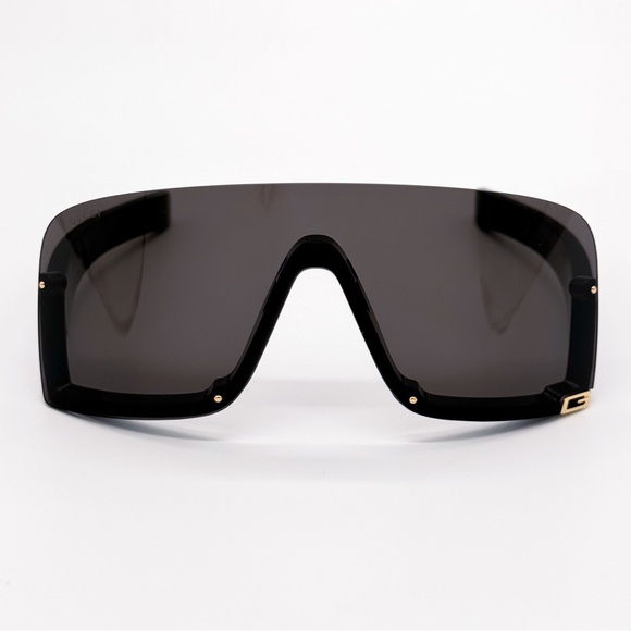 NEW GUCCI GG1637S 003 OVERSIZED BLACK MASK WOMEN SUNGLASSES GUCCI - Picture 4 of 14
